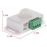 Maxbell Maxbell DC 12V 24V PIR Motion Sensor Switch for LED Light Lamps, LED Strip Lights