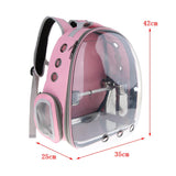 Maxbell Travel Bird Parrot Cage Carrier with Stand Perch Cup w/Key Ring Pendant Pink