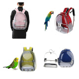 Maxbell Travel Bird Parrot Cage Carrier with Stand Perch Cup w/Key Ring Pendant Pink