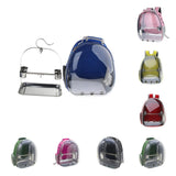 Maxbell Travel Bird Parrot Cage Carrier with Stand Perch Cup w/Key Ring Pendant Pink