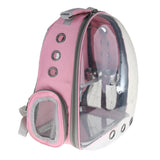 Maxbell Travel Bird Parrot Cage Carrier with Stand Perch Cup w/Key Ring Pendant Pink