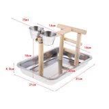 5pcs Parrot Cockatoo Stand Climbing Game Frame Playing Cage Perch Toy