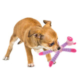 Maxbell Pet Toys Squeak Plush Durable Chew Toy Teeth Cleaning for Dog Cat pink