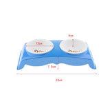 Maxbell Maxbell Raised Pet Animals Feeder Double Ceramic Bowls for Dog & Cat