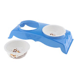 Maxbell Maxbell Raised Pet Animals Feeder Double Ceramic Bowls for Dog & Cat