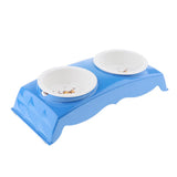 Maxbell Maxbell Raised Pet Animals Feeder Double Ceramic Bowls for Dog & Cat