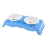 Maxbell Maxbell Raised Pet Animals Feeder Double Ceramic Bowls for Dog & Cat