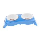 Maxbell Maxbell Raised Pet Animals Feeder Double Ceramic Bowls for Dog & Cat