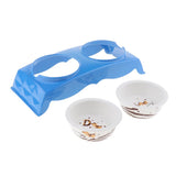 Maxbell Maxbell Raised Pet Animals Feeder Double Ceramic Bowls for Dog & Cat