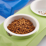 Maxbell Maxbell Raised Pet Animals Feeder Double Ceramic Bowls for Dog & Cat