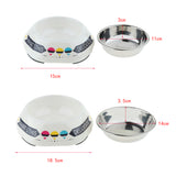 Maxbell Maxbell Pet Dog Feeder Cat Feeding Bowl Food Container Stainless Steel Bowl 180ml