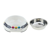 Maxbell Maxbell Pet Dog Feeder Cat Feeding Bowl Food Container Stainless Steel Bowl 180ml