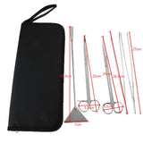 Maxbell Maxbell Aquarium Tools Kit 5 in 1 Stainless Steel Aquatic Plant Tweezers Set Type 2