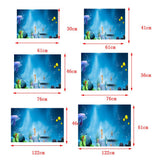 Maxbell Maxbell 3D Aquarium Fish Tank Background Poster Picture PVC Adhesive Decor 122x46cm