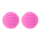 Maxbell Maxbell 2Pcs Nearly Indestructible Dog Balls, Chew Fetch Play Pet Dogs Toy Pink