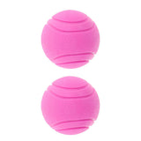 Maxbell Maxbell 2Pcs Nearly Indestructible Dog Balls, Chew Fetch Play Pet Dogs Toy Pink