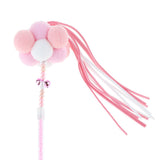 Maxbell Maxbell 2 Pcs Cat Feather Toy, Interactive Cat Fishing Toy, Cat Stick Teaser Pink