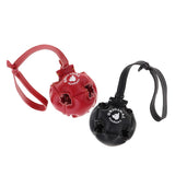 Maxbell Maxbell Pet Dog Puppy Toy Hollow Ball with Rope Handle Easy to Throw Black