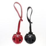 Maxbell Maxbell Pet Dog Puppy Toy Hollow Ball with Rope Handle Easy to Throw Black