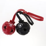 Maxbell Maxbell Pet Dog Puppy Toy Hollow Ball with Rope Handle Easy to Throw Black