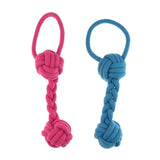 Maxbell 2Pcs Pet Puppy Dog Cotton Rope Chew Toys for Teeth Cleaning Knot Rope L