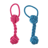 Maxbell 2Pcs Pet Puppy Dog Cotton Rope Chew Toys for Teeth Cleaning Knot Rope L