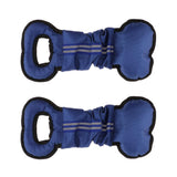 Maxbell 2Pcs Bone Type Dog Bite Tug Pillow Durable Exercise Training Toys Blue