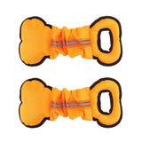 Maxbell 2Pcs Bone Type Dog Bite Tug Pillow Durable Exercise Training Toys Orange