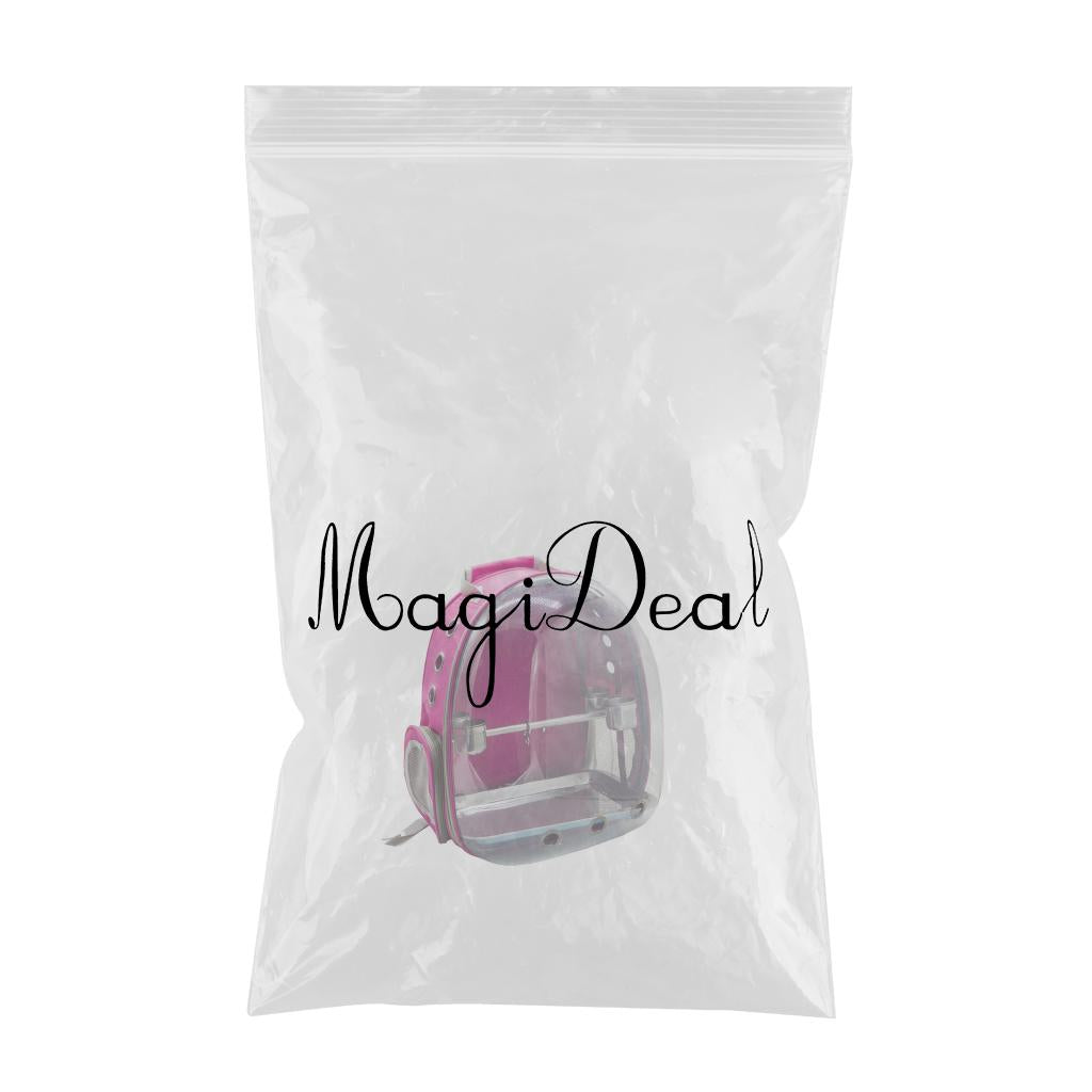 Maxbell Maxbell Travel Bird Parrot Cage Carrier with Stand Perch Cup 8 Colors Rose Red