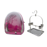 Maxbell Maxbell Travel Bird Parrot Cage Carrier with Stand Perch Cup 8 Colors Rose Red