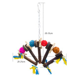 Maxbell Maxbell Parrot Bird Cockatiel Wood Toy Cage Hanging Swing Chew Toy Random Color