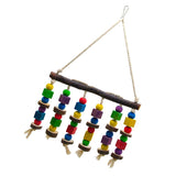 Maxbell Maxbell Parrot Cage Toy Bird Ladder Wooden Swing Bridge Stand Perch Chew Toy