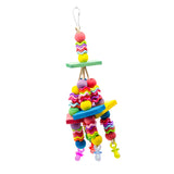 Maxbell Maxbell Parrot Bird Wooden Ladder Perch Toys Colorful Beads Swing Cage Toy