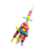 Maxbell Maxbell Parrot Bird Wooden Ladder Perch Toys Colorful Beads Swing Cage Toy