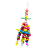 Maxbell Maxbell Parrot Bird Wooden Ladder Perch Toys Colorful Beads Swing Cage Toy