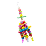 Maxbell Maxbell Parrot Bird Wooden Ladder Perch Toys Colorful Beads Swing Cage Toy