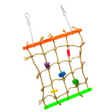 Maxbell Maxbell Acrylic Climbing Net Cage Swing Ladder Toy for Pet Parrot Bird Chew Play