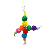 4 Pack Parrot Bird Cage Hanging Swing Parrot Chewing Climbing Playing Toy