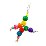 4 Pack Parrot Bird Cage Hanging Swing Parrot Chewing Climbing Playing Toy