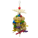 Maxbell Maxbell Bird Parrot Toys Natural Colorful Knot Block Rainbow Chewing Hanging Toy