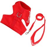 Maxbell Dog Cat Universal Harness with Leash Set Escape Proof Cat Harnesses red