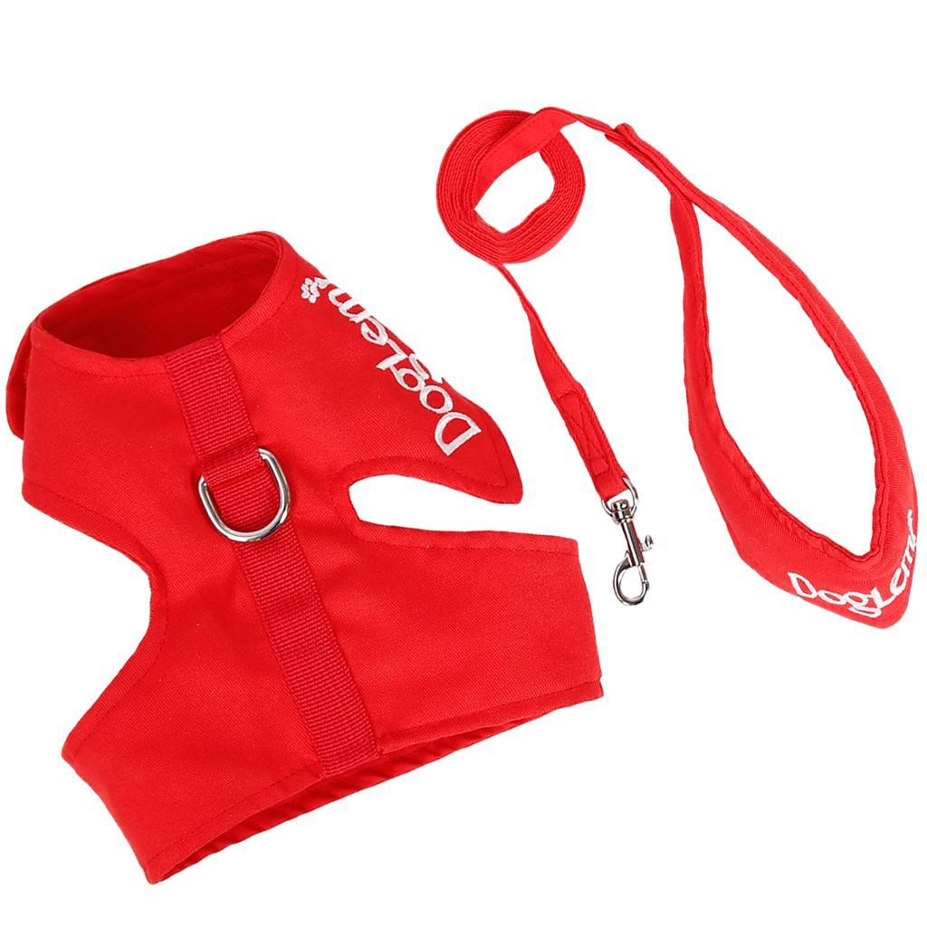 Maxbell Maxbell Dog Cat Universal Harness with Leash Set Escape Proof Cat Harnesses red