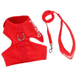 Maxbell Dog Cat Universal Harness with Leash Set Escape Proof Cat Harnesses red