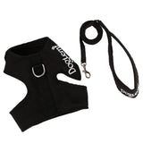 Maxbell Dog Cat Universal Harness with Leash Set Escape Proof Cat Harnesses black