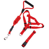 Maxbell Maxbell Pet leash with chest strap collar three-piece Red S