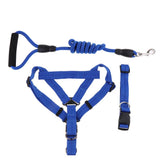 Maxbell Maxbell Pet leash with chest strap collar three-piece Dark Blue S