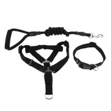 Maxbell Maxbell Pet leash with chest strap collar three-piece Black L