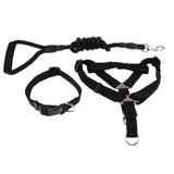 Maxbell Maxbell Pet leash with chest strap collar three-piece Black L