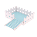 Maxbell Maxbell 1 Pc Small Pet Hamster Hedgehog Parrot Wooden Ladder Platform Fence Blue B