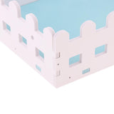 Maxbell Maxbell 1 Pc Small Pet Hamster Hedgehog Parrot Wooden Ladder Platform Fence Blue B